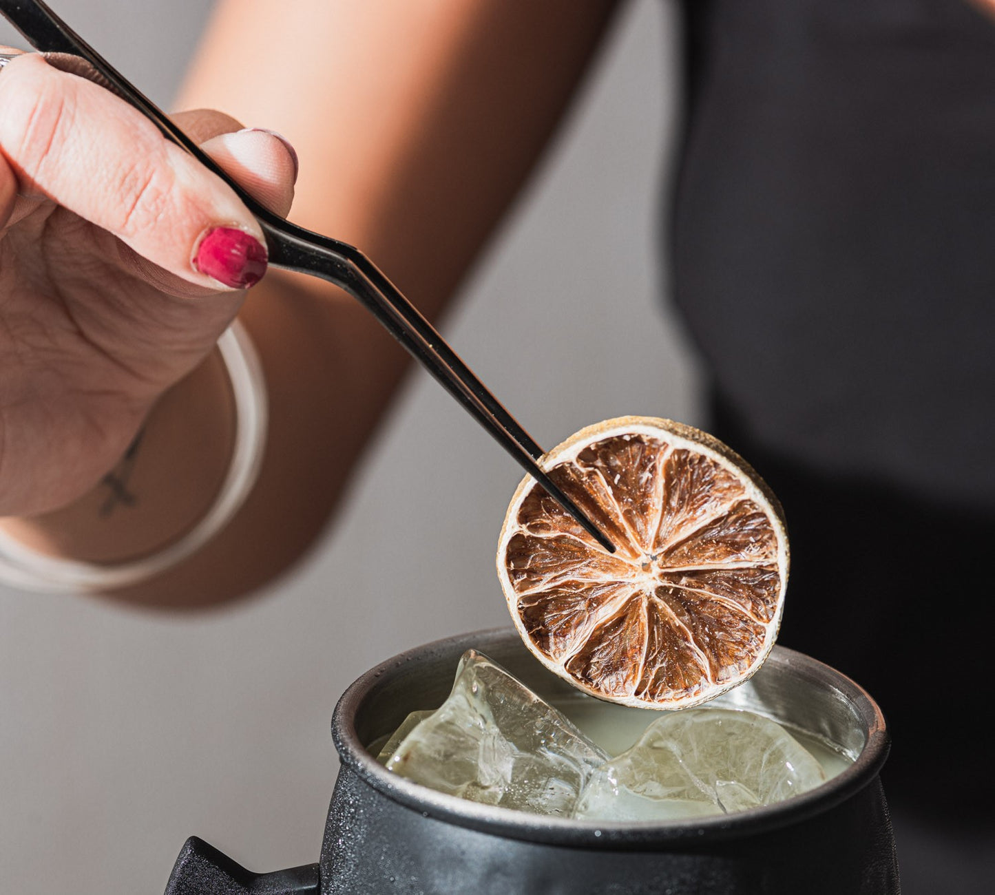 Pinza de Bar 14cm Negro - Go Barman