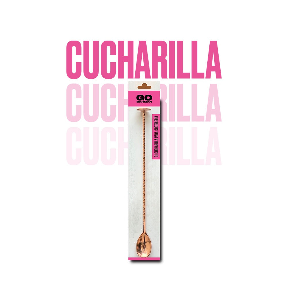 Cucharilla de Bar 30cm Cobre  - Go Barman